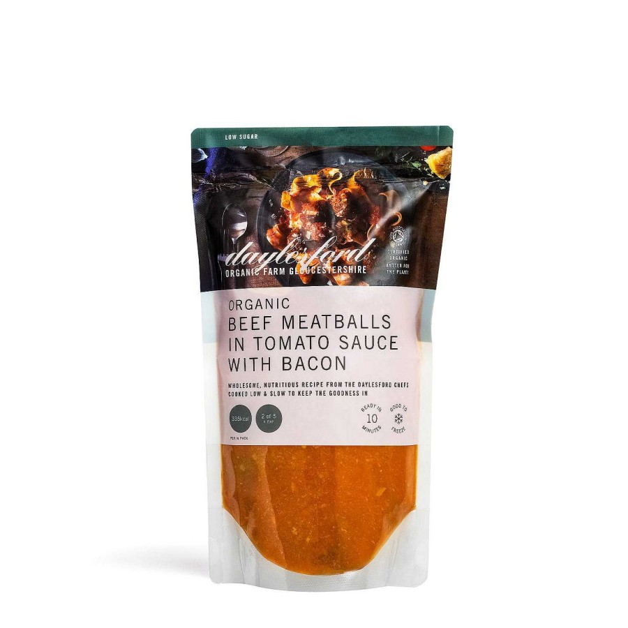 Daylesford Organic Organic Beef Meatballs With Tomato & Smoked Bacon Clearance