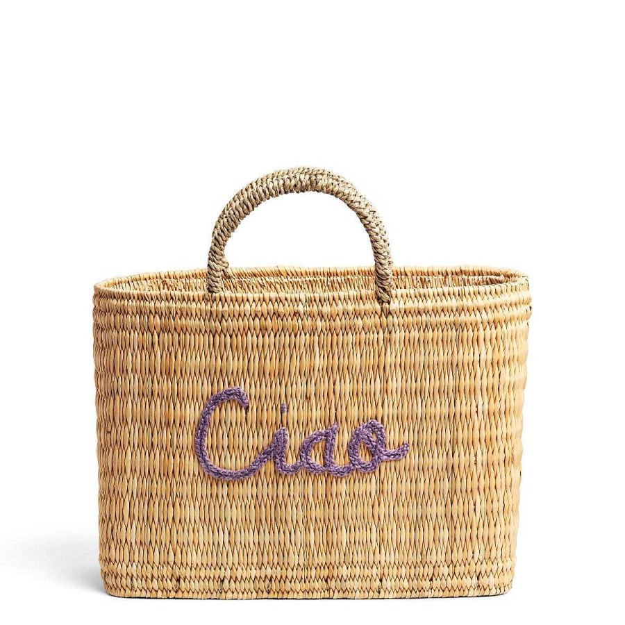 Daylesford Organic Ciao Rectangle Basket Lilac New