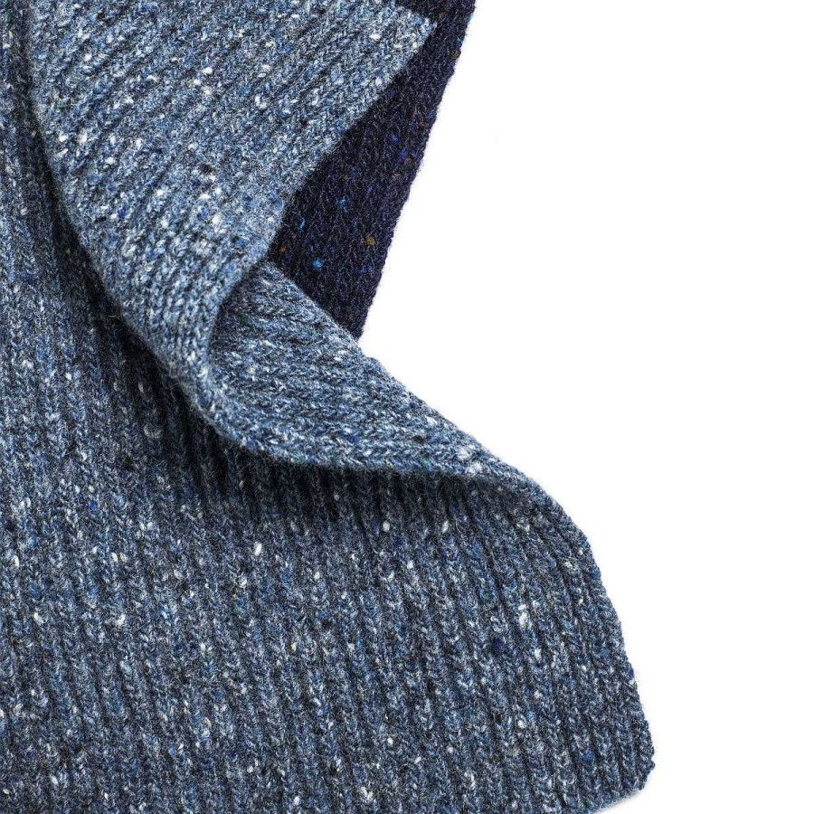 Daylesford Organic Men'S Shin Wool Scarf Navy Best