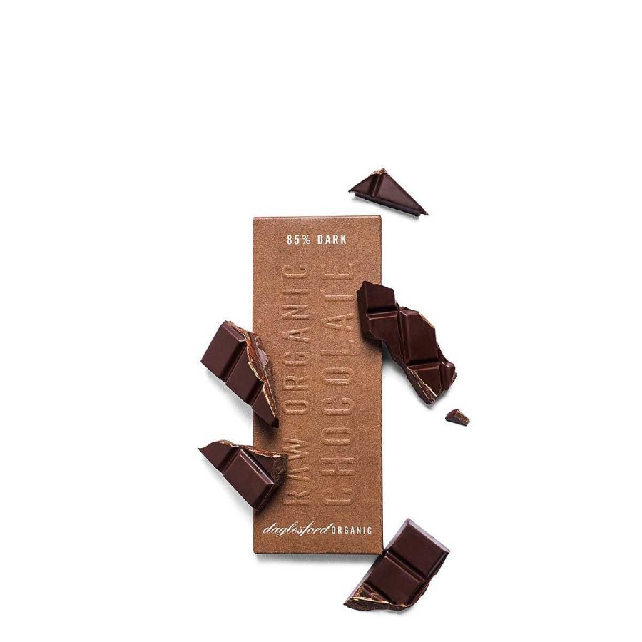 Daylesford Organic Raw Dark Chocolate 85% Bar New