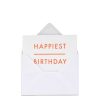 Daylesford Organic Happiest Birthday Orange Block Card Wholesale