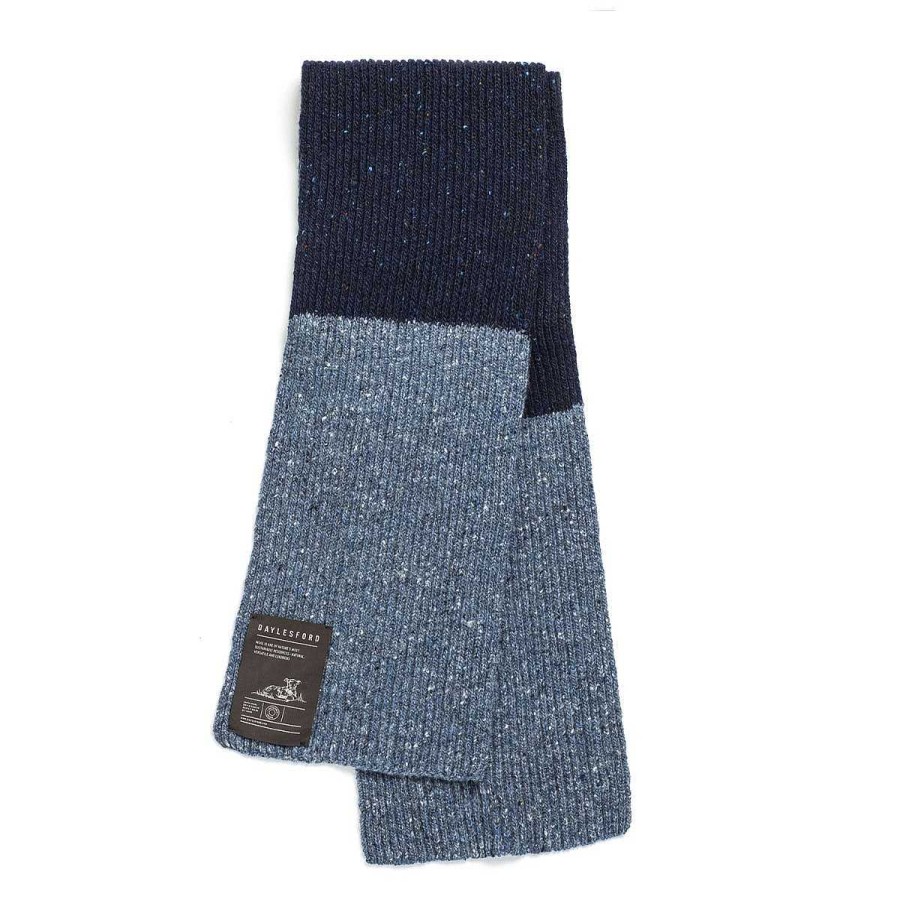 Daylesford Organic Men'S Shin Wool Scarf Navy Best