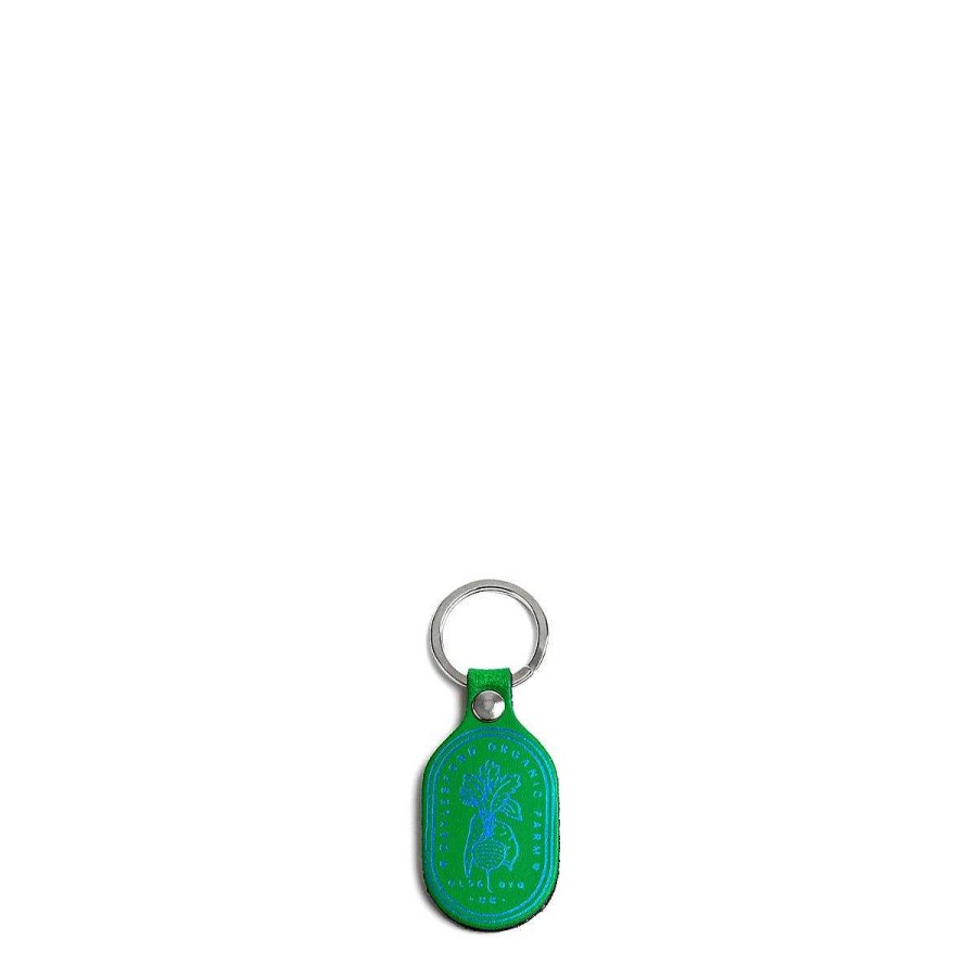 Daylesford Organic Green Leather Key Fob With Vegetables Best