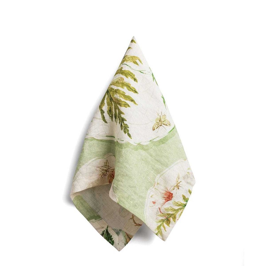 Daylesford Organic Daylesford X Colefax Quince Garden Napkin In Green With Fern Wholesale