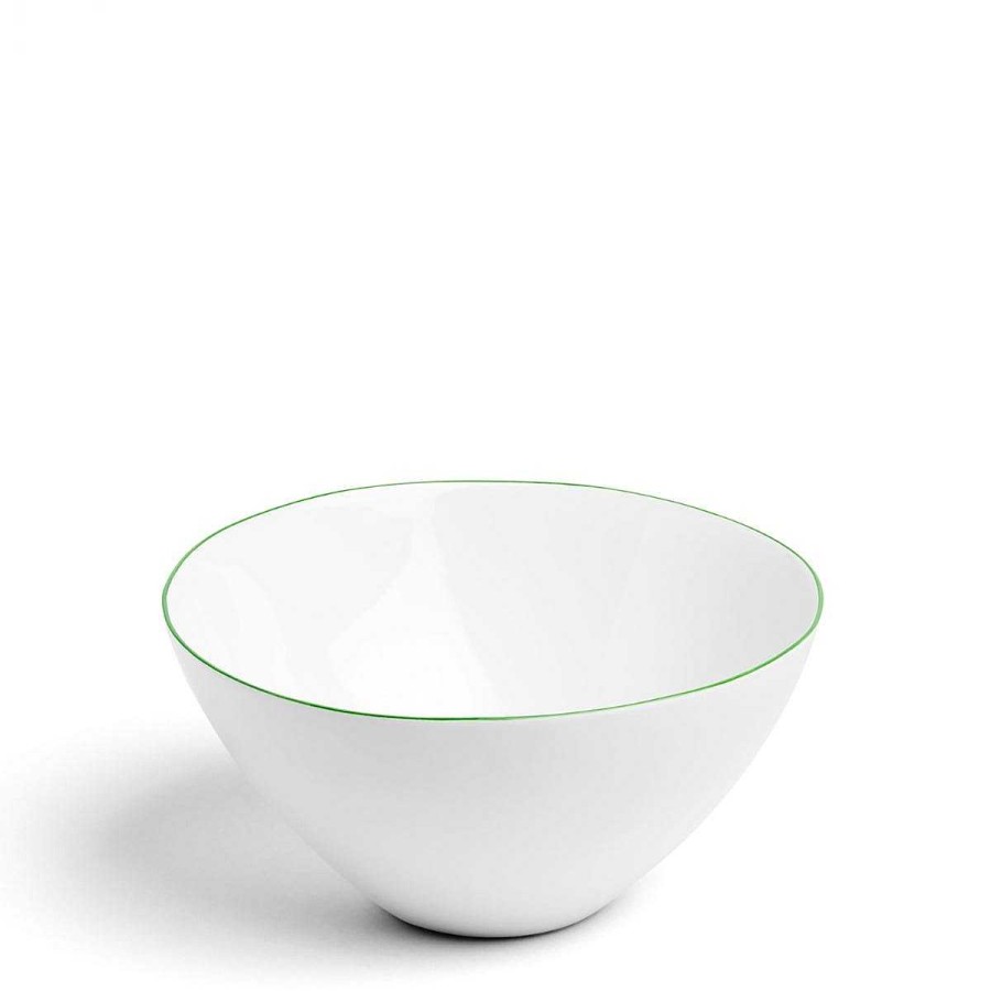 Daylesford Organic Edge Salad Bowl Dark Green Hot