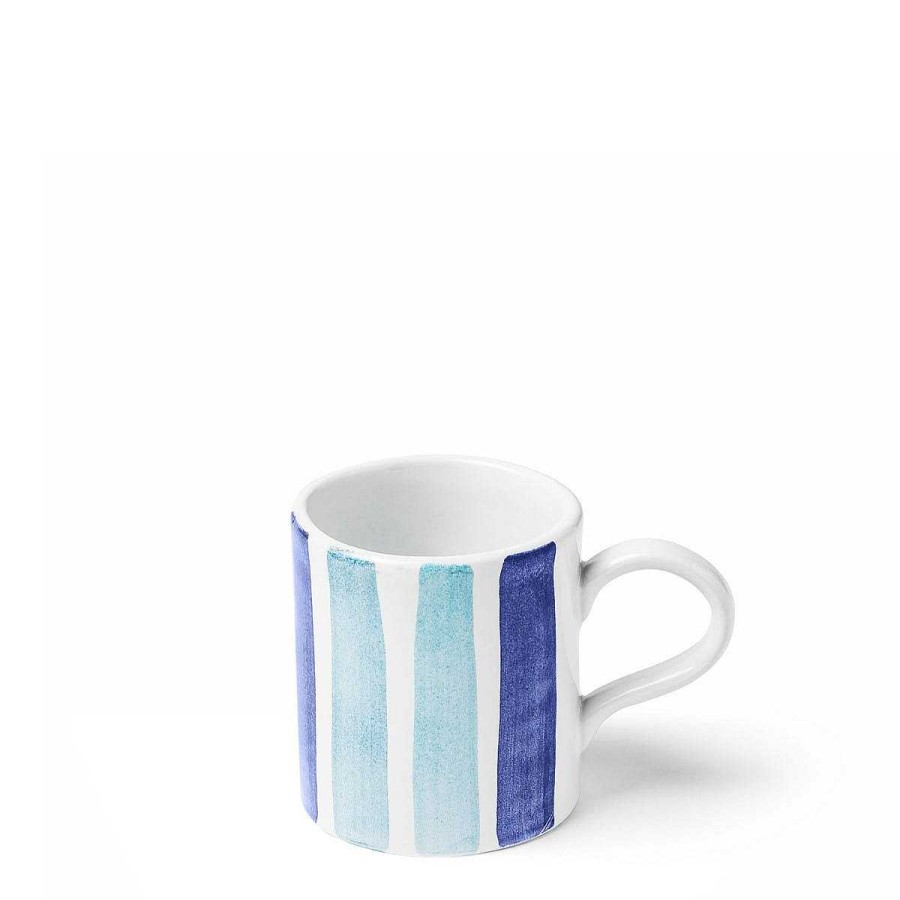 Daylesford Organic Circus Stripe Blue Mug Hot