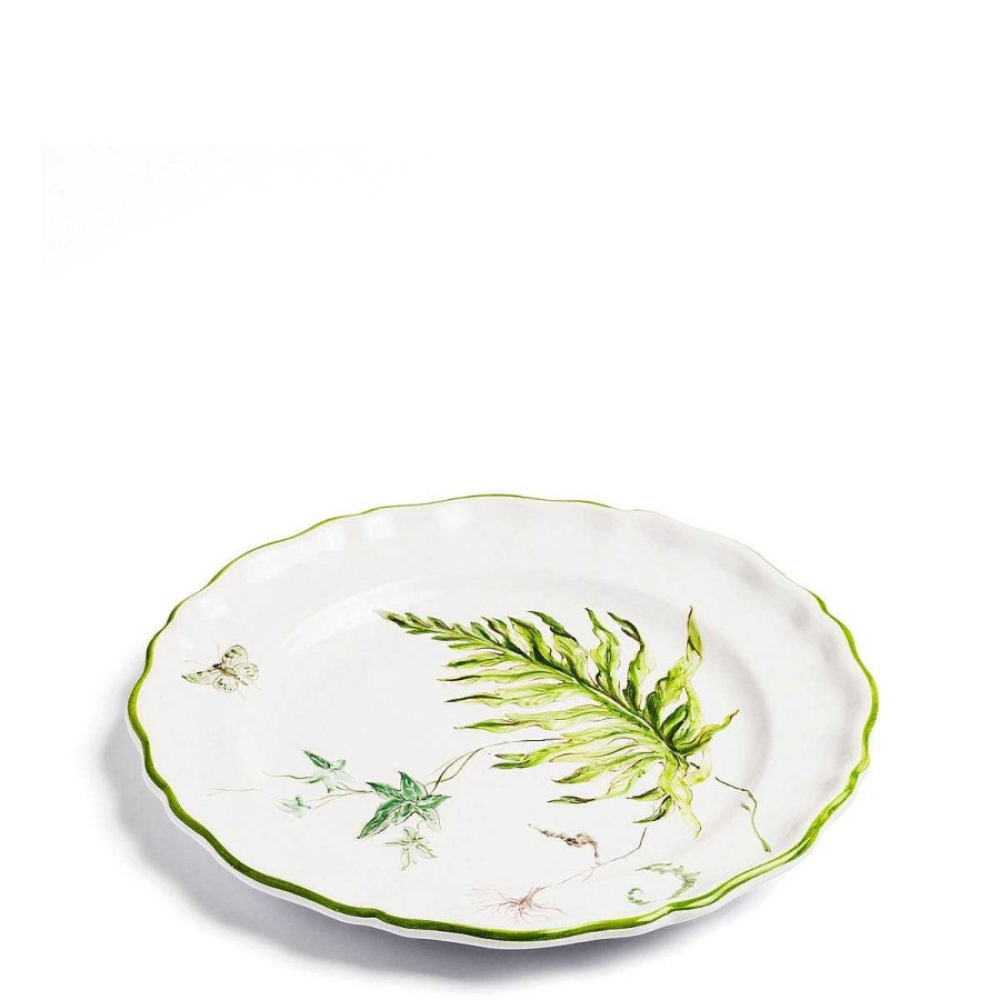 Daylesford Organic Daylesford X Colefax Quince Garden Dinner Plate With Fern & Ivy Clearance