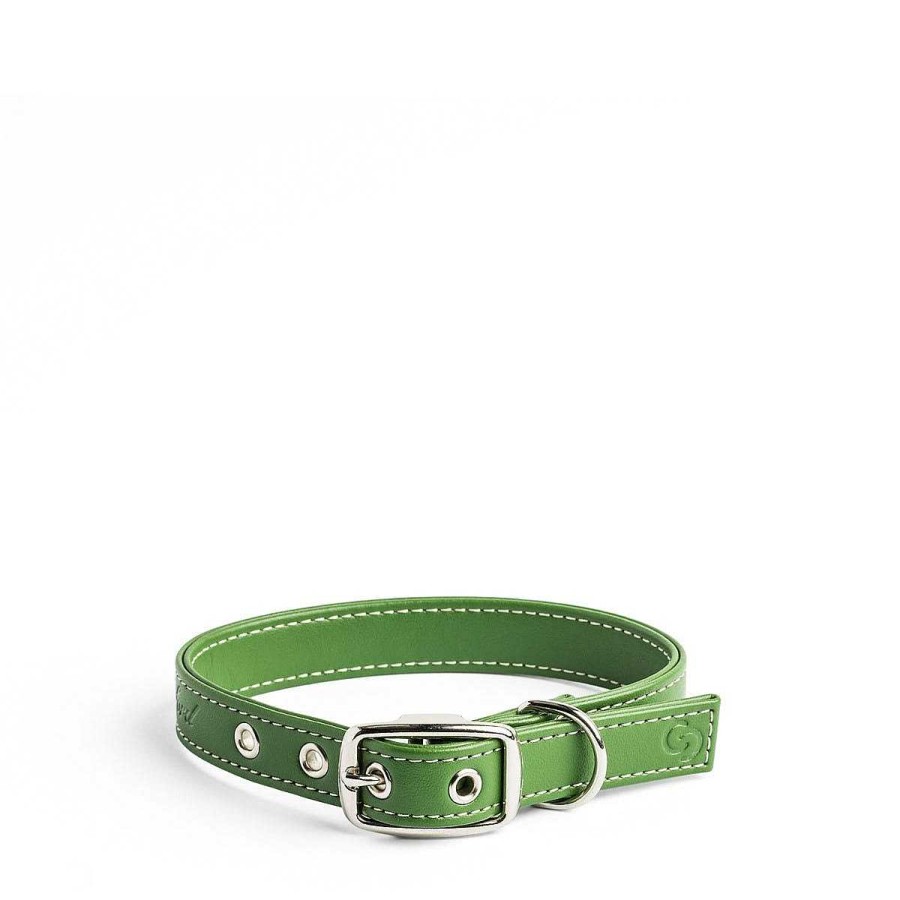 Daylesford Organic Apple Leather Collar Green Small New