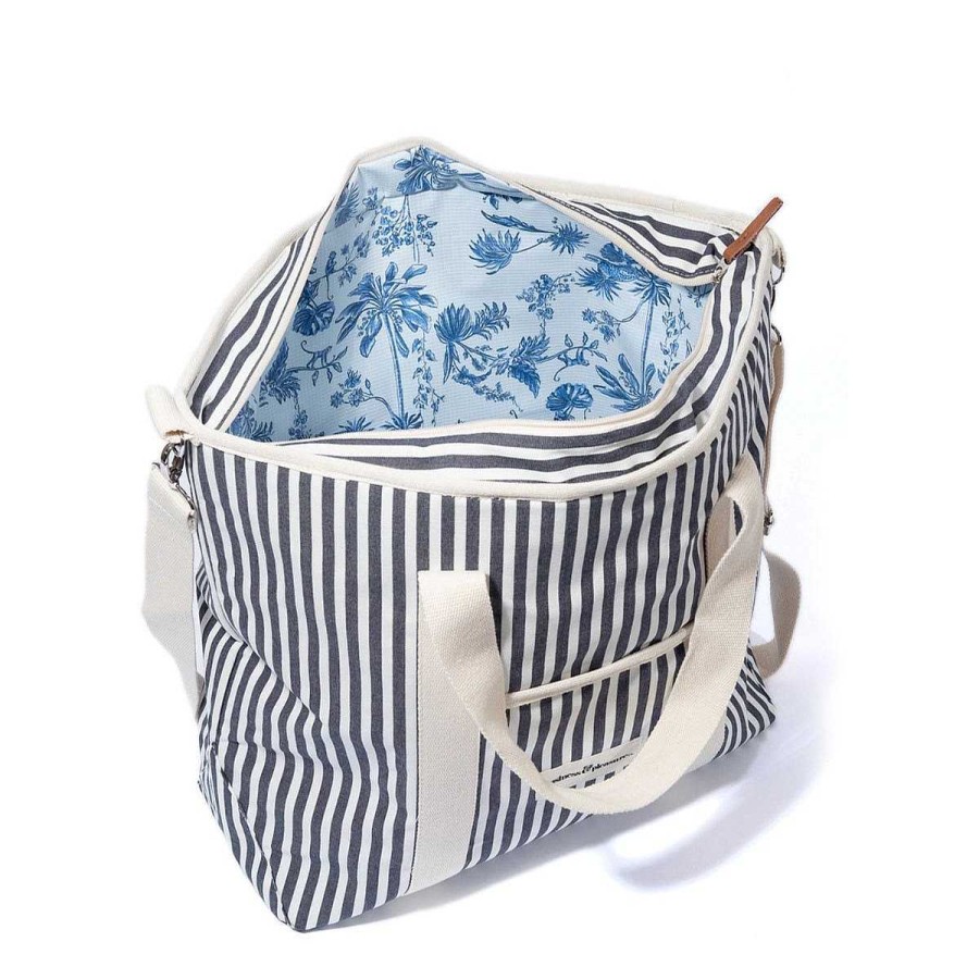 Daylesford Organic Cooler Tote Bag Navy Stripe Best