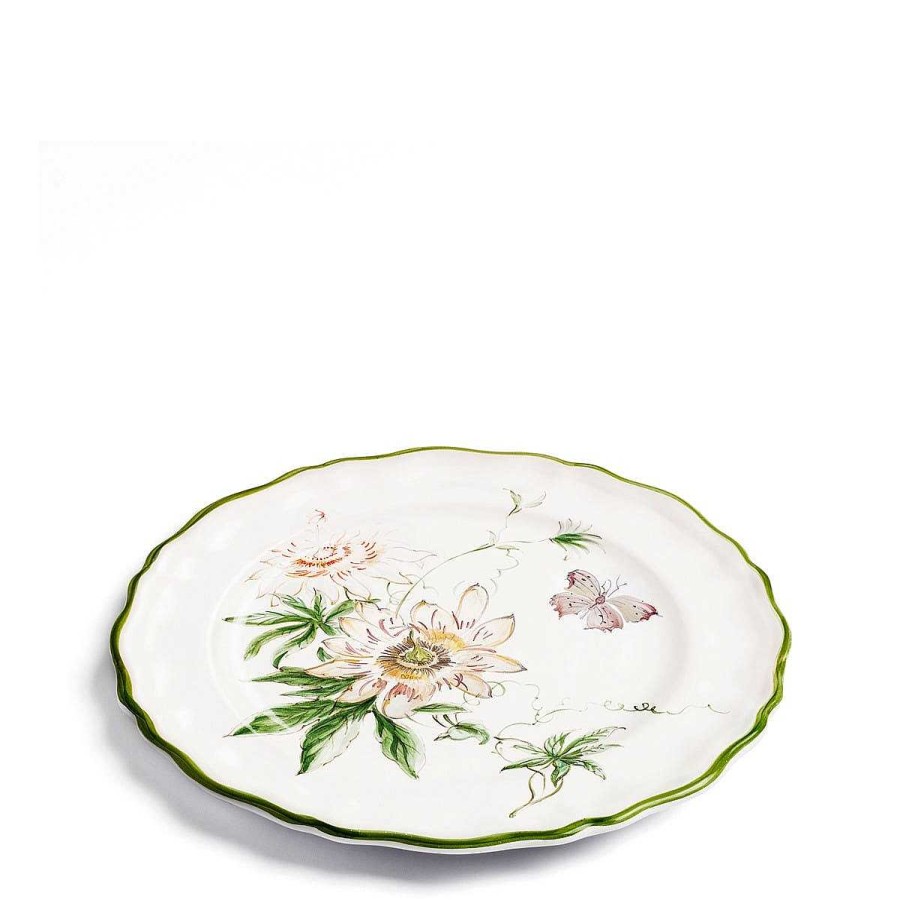 Daylesford Organic Daylesford X Colefax Quince Garden Dinner Plate With Passion Flower Clearance