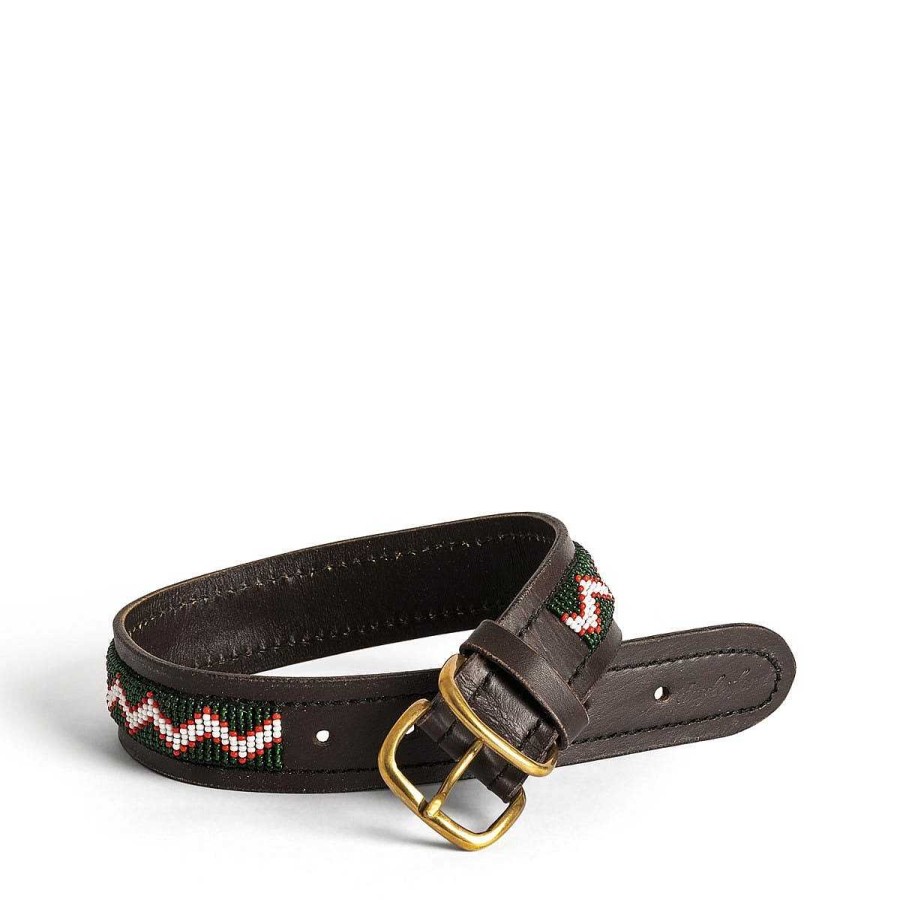 Daylesford Organic Zigzag Dog Collar Red Hot