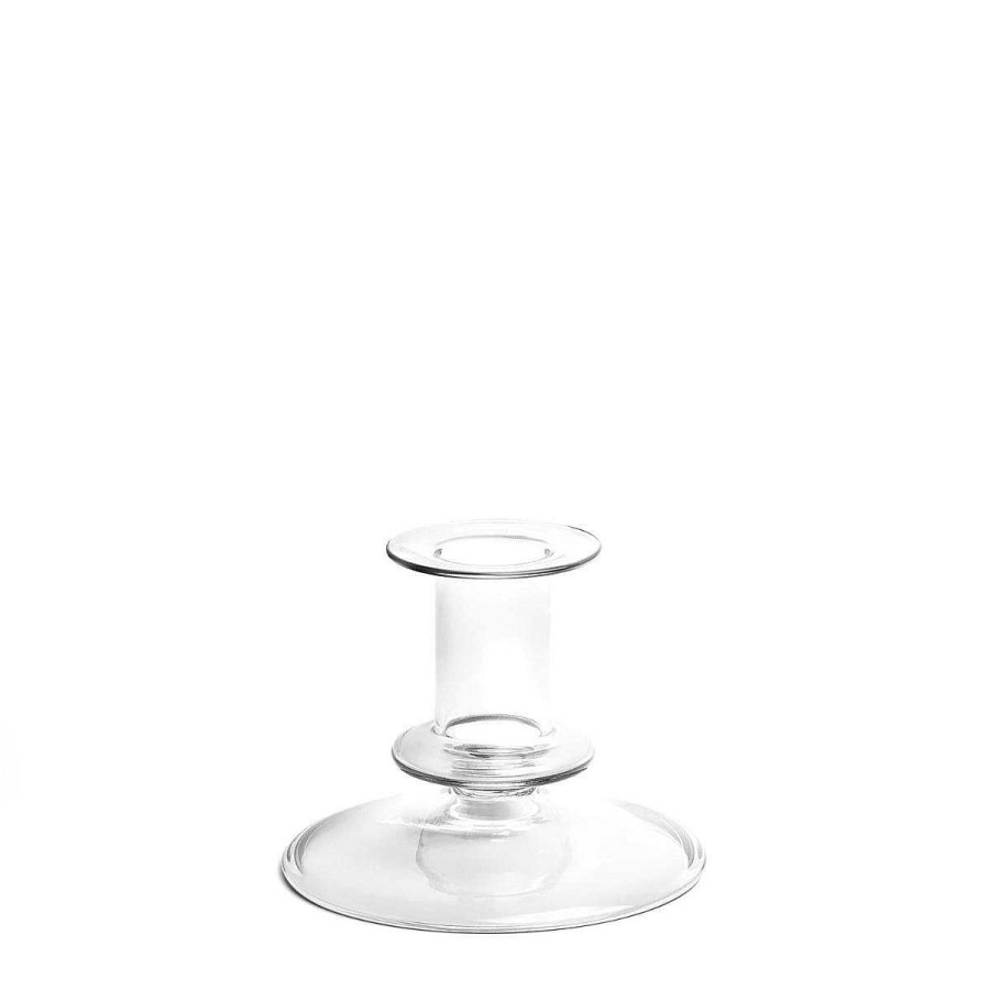 Daylesford Organic Clear Candlestick Holder New