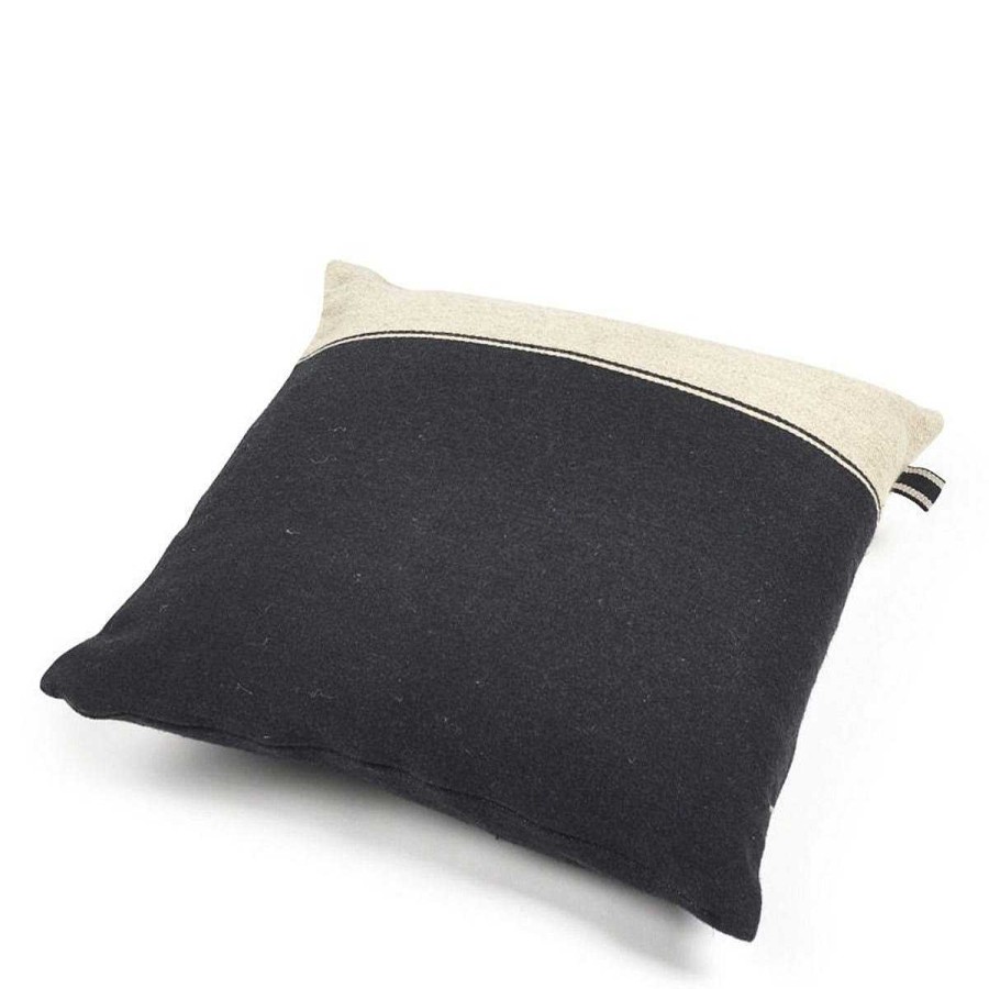 Daylesford Organic Marshall Black Flax Cushion Hot