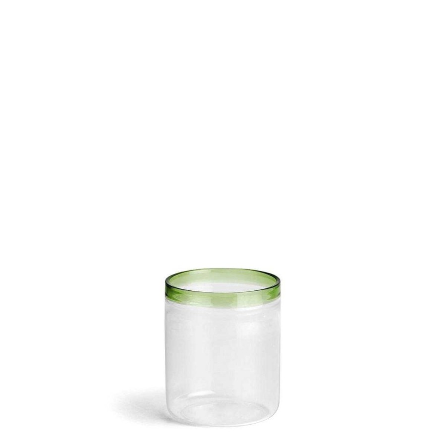 Daylesford Organic Tealight Candle Holder With Green Rim Hot