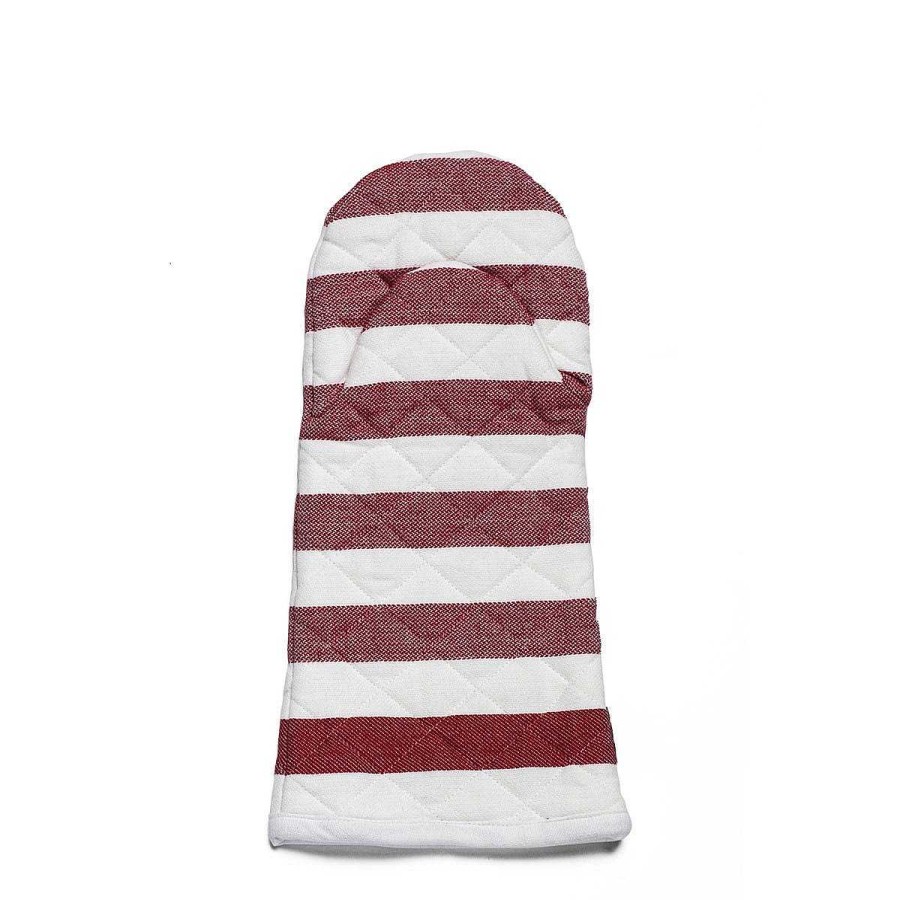 Daylesford Organic White & Red Stripe Oven Glove Online