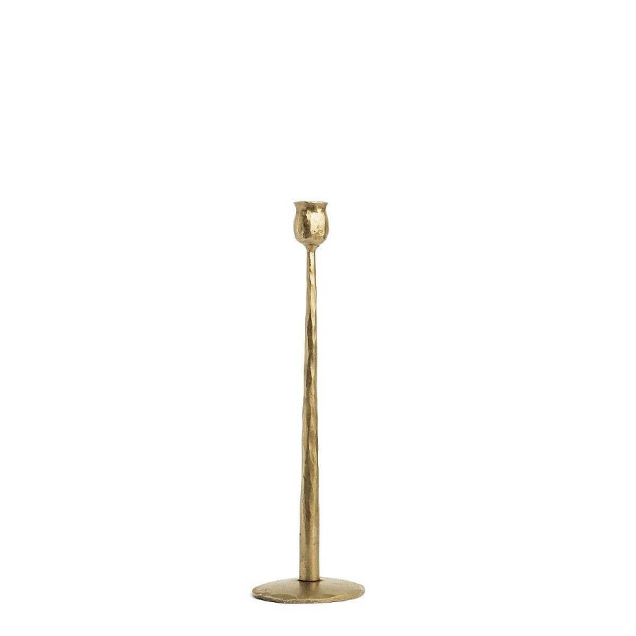 Daylesford Organic Forged Taper Candle Holder Gold Small Hot