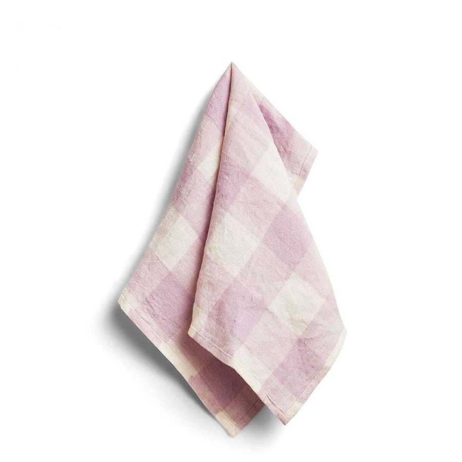 Daylesford Organic Lilac And White Check Napkin Online