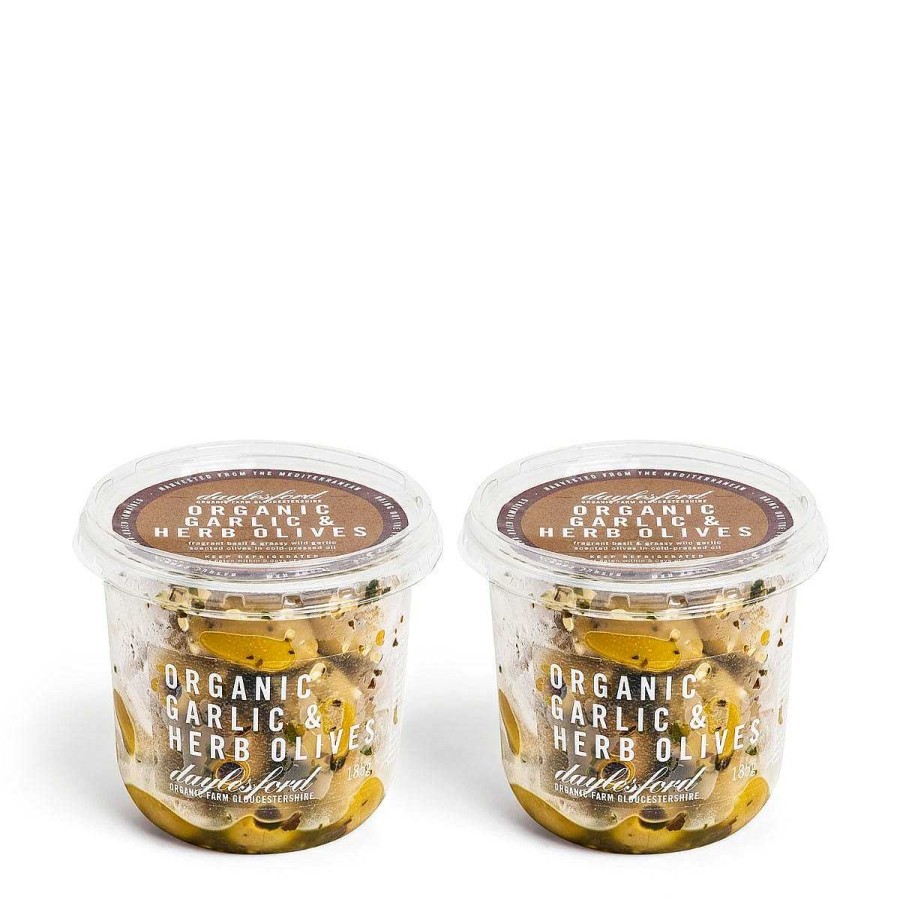 Daylesford Organic Organic Garlic & Herb Olives X2 Hot