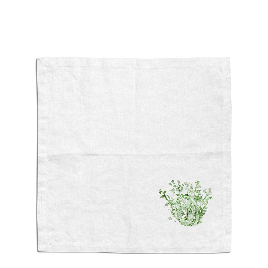 Daylesford Organic Eden Green Thyme Napkin New