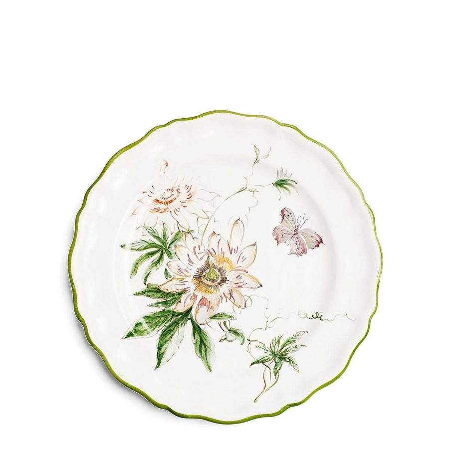 Daylesford Organic Daylesford X Colefax Quince Garden Dinner Plate With Passion Flower Clearance