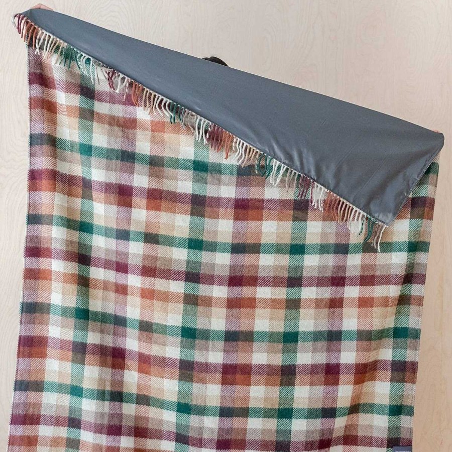 Daylesford Organic Picnic Blanket Forest Check With Carrier Clearance