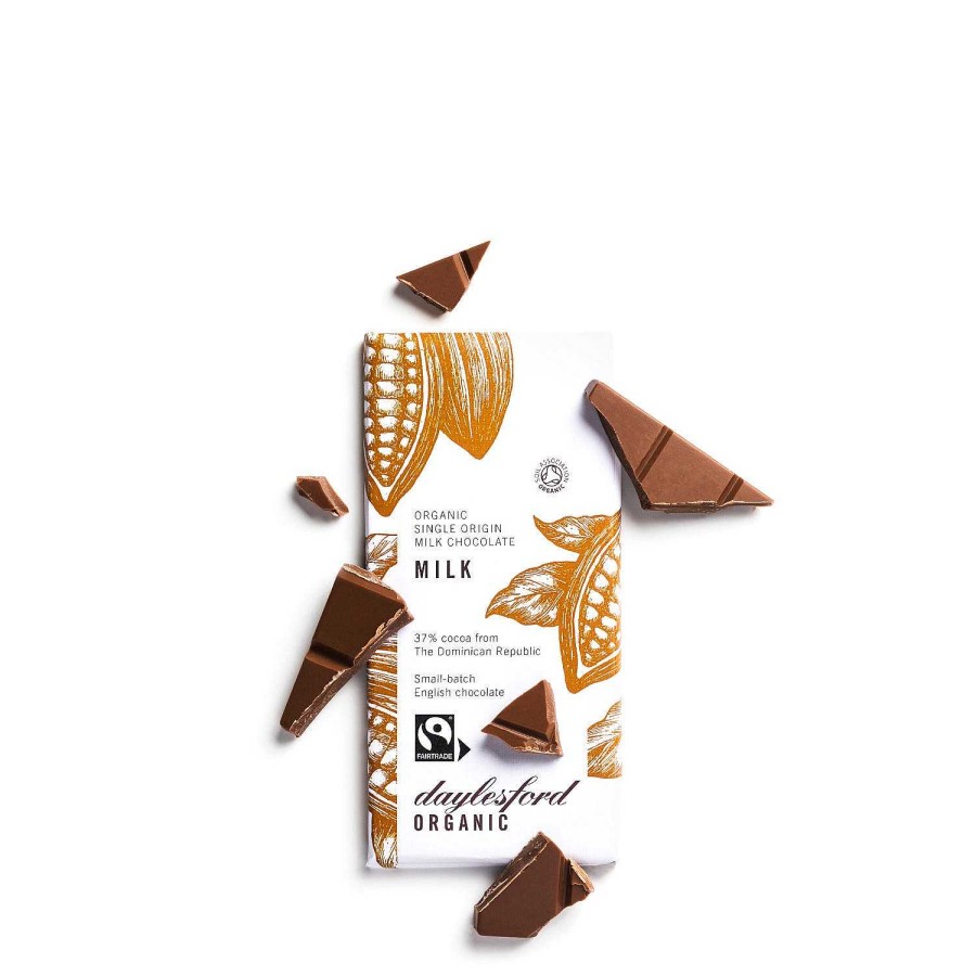 Daylesford Organic Single Origin Milk Chocolate Bar New