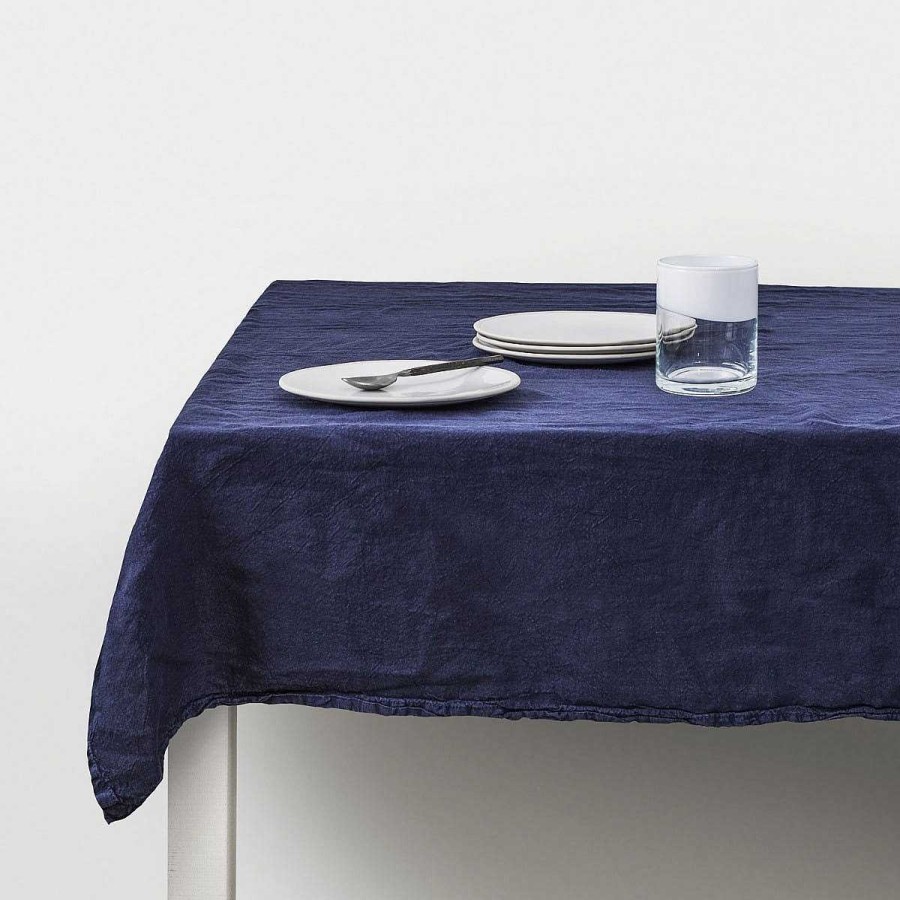 Daylesford Organic Tiller Indigo Tablecloth Best