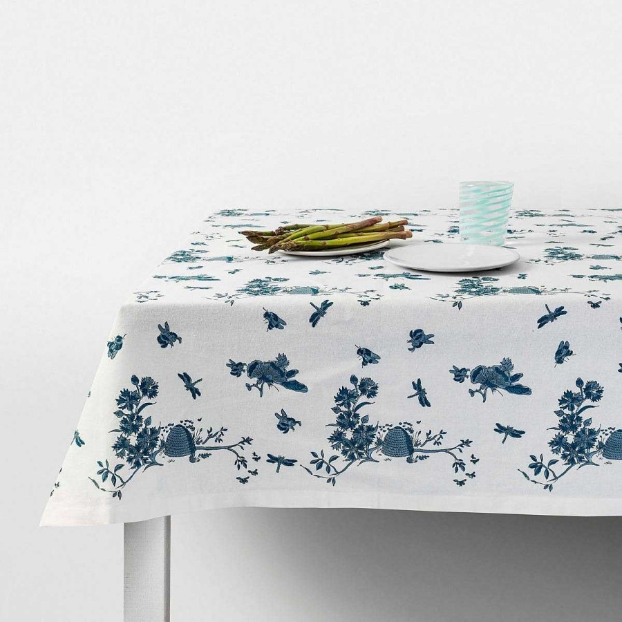 Daylesford Organic Beehive Blue Tablecloth Best