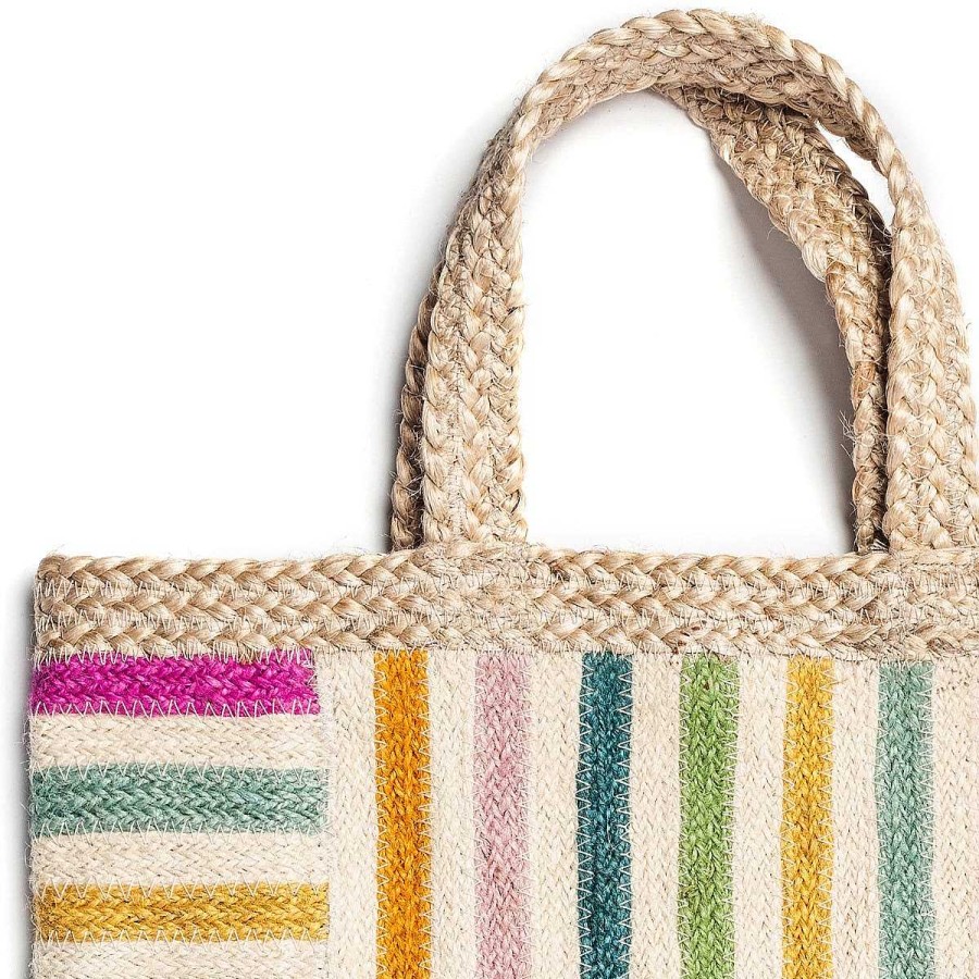 Daylesford Organic Beni Calypso Stripe Tote Bag Small Clearance