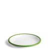 Daylesford Organic White & Green Enamel Plate 26Cm Hot