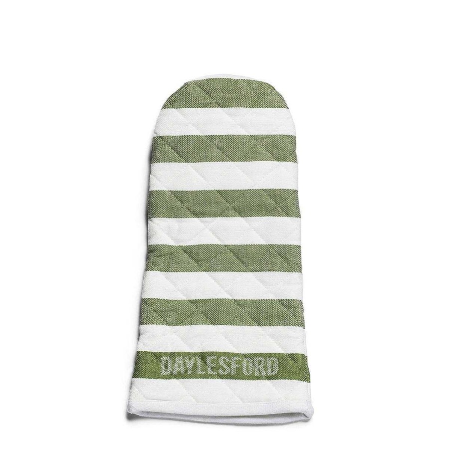 Daylesford Organic White & Green Stripe Oven Glove Best