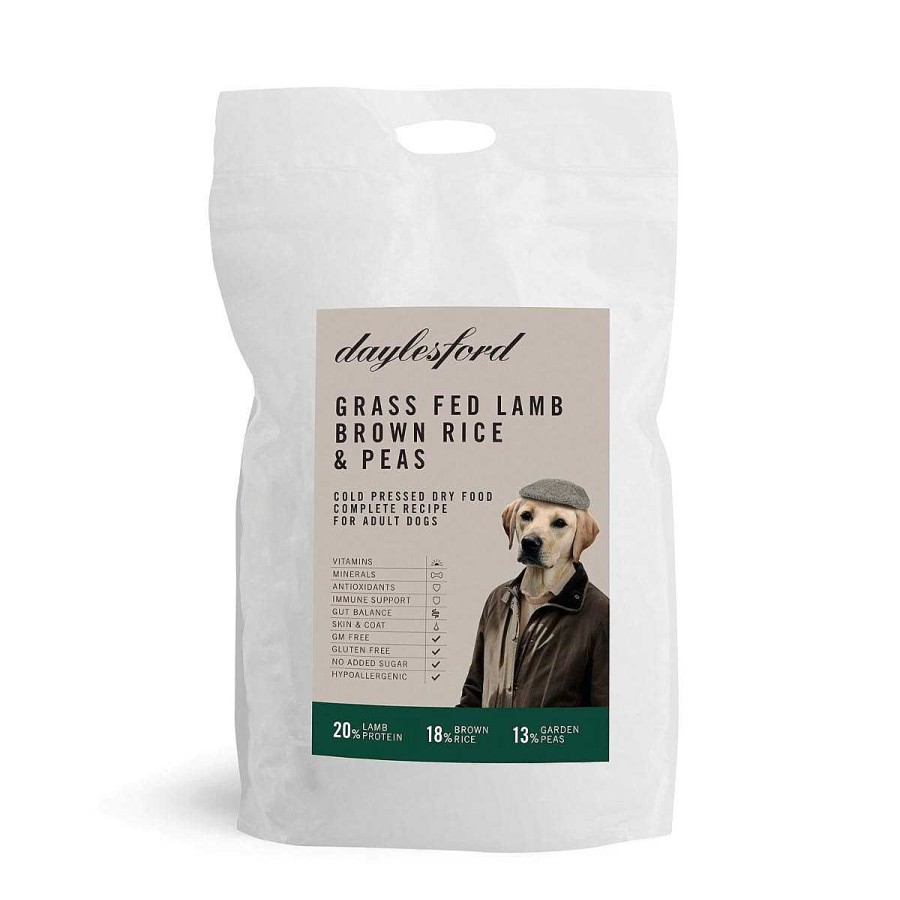 Daylesford Organic Grass Fed Lamb, Brown Rice & Peas Food For Dogs Clearance