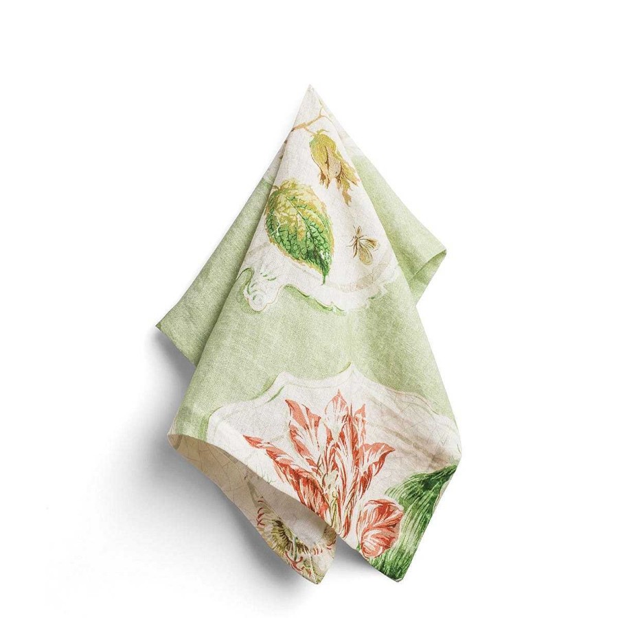 Daylesford Organic Daylesford X Colefax Quince Garden Napkin In Green With Hazel Best