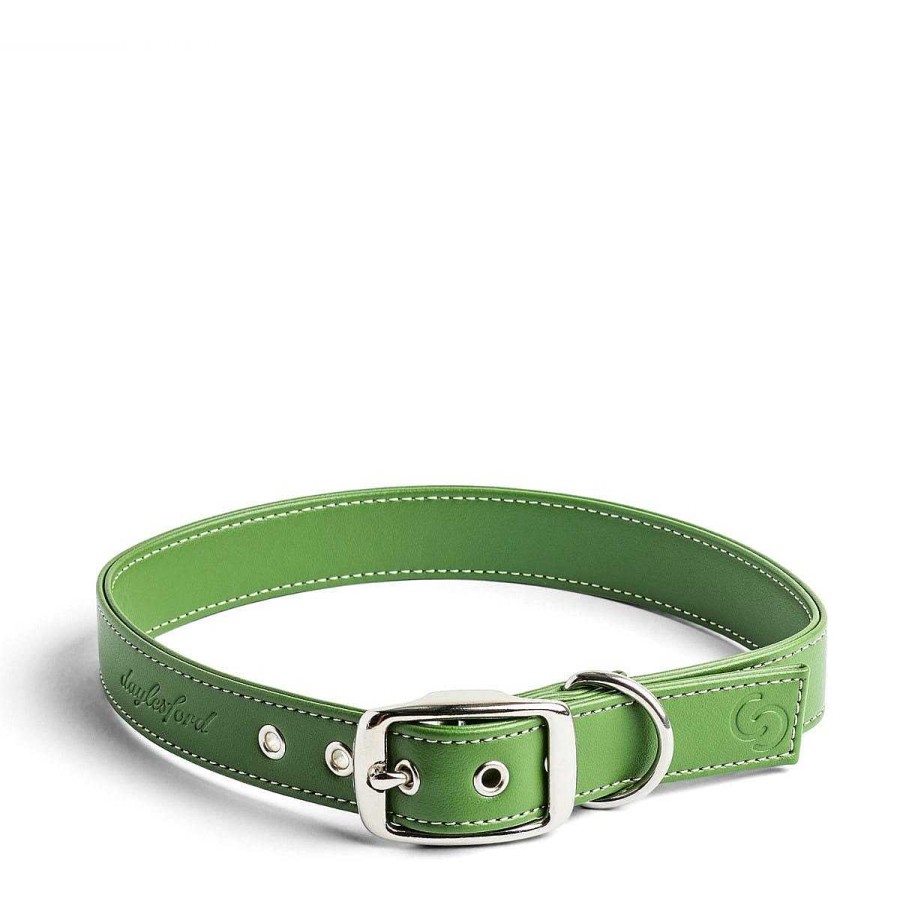 Daylesford Organic Apple Leather Collar Green X-Large Wholesale